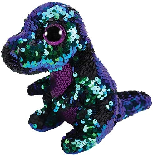 Beanie Boos - Crunch Green/Purple Flippable Sequin Dinosaur Regular