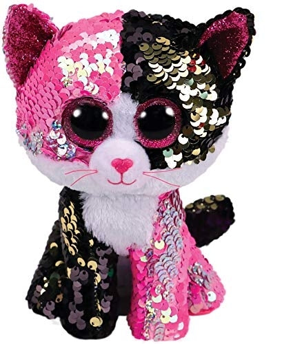 Beanie Boos - Malibu Pink/Black Flippable Sequin Cat Regular