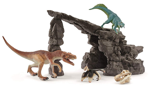 Dinosaur set with cave