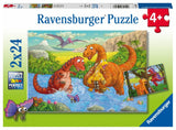 Ravensburger Dinosaurs at Play - 2 x 24 pc Puzzles