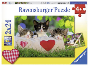 Ravensburger Sleepy Kitten - 2 x 24 pc Puzzles 