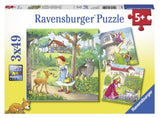 Ravensburger Rapunzel, Red Riding Hood, Frog King - 3 x 49 pc Puzzles