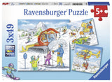 Ravensburger Let's Go Skiing! - 3 x 49 pc Puzzles