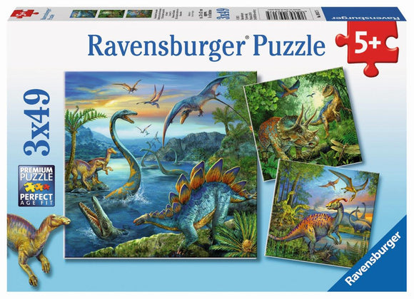 Ravensburger Dinosaur Fascination - 3 x 49 pc Puzzles 