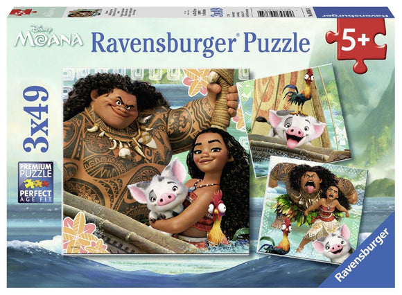 Ravensburger Disney Moana Born to Voyage - 3 x 49 pc Puzzles 