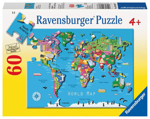 Ravensburger World Map - 60 pc Puzzles