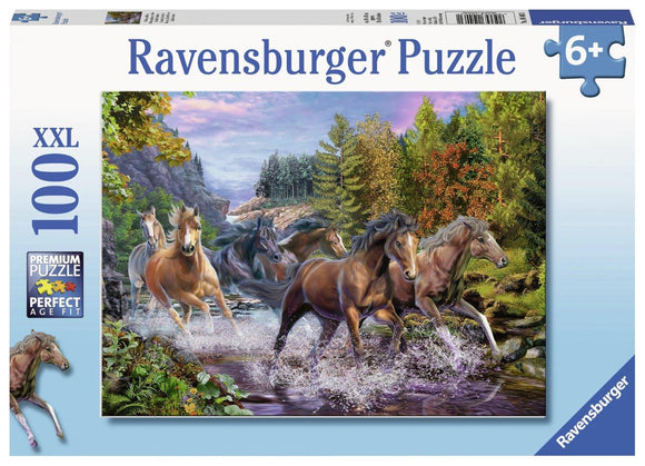 Ravensburger Rushing River Horses - 100 pc Puzzles
