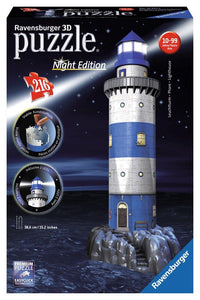 Ravensburger 3D Lighthouse Night Edition - 216 pc puzzle-buildings