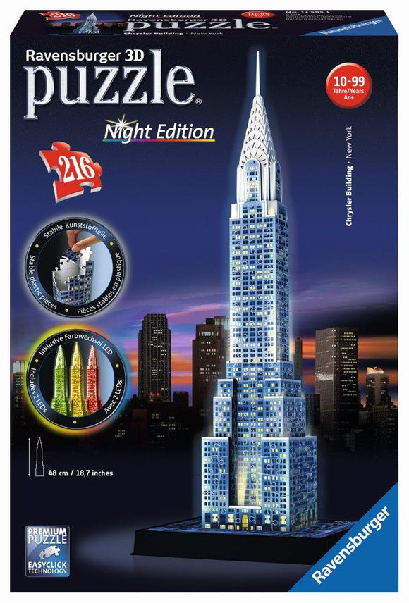 Ravensburger 3D Chrysler Building Night Edition - 216 pc puzzle-buildings