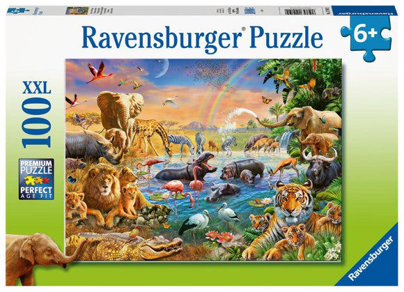 Ravensburger Savannah Jungle Waterhole - 100 pc Puzzles
