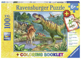 Ravensburger World of Dinosaurs - 100 pc Puzzle + Coloring Book