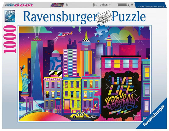 Ravensburger Live Life Colorfully, NYC - 1000 pc Puzzle