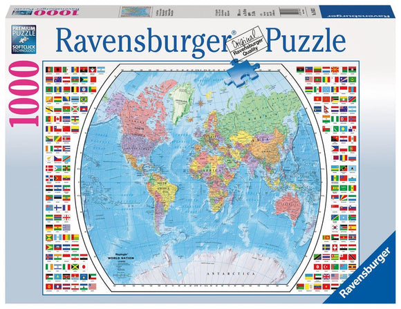 Ravensburger Political World Map  - 1000 pc Puzzles
