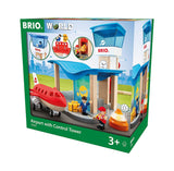 Airport with Control Tower & Wooden Train - Jouets Choo Choo
