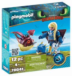 Playmobil Astrid with flight suit and Hobgobbler 70041 