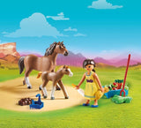 Playmobil Pru with Horse and Foal 70122 