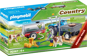 Playmobil Loading Tractor with Water Tan - 70367_1