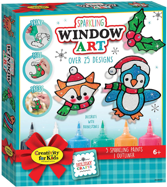 Creativity For Kids - Holiday Sparkling Window Art    Craft Kit