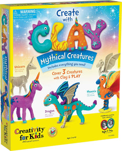 Creativity For Kids - Create with Clay Mythical Creatures Craft Kit