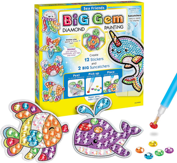 Creativity For Kids - Big Gem Diamond Painting Sea Friends Craft Kit