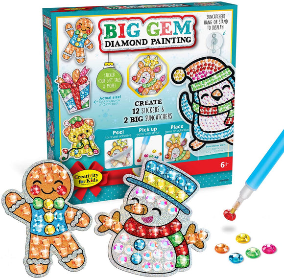 Creativity For Kids - Big Gem Diamond Painting Holiday Craft Kit