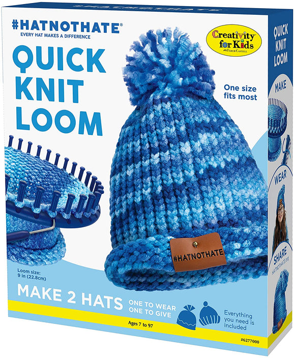 Creativity For Kids - HAT.NOT.HATE Quick Knit Loom Craft Kit